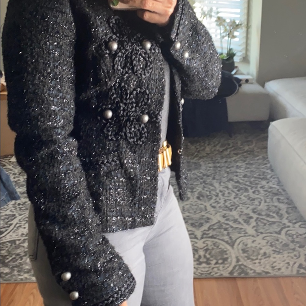 Express Chanel like tweed blazer
